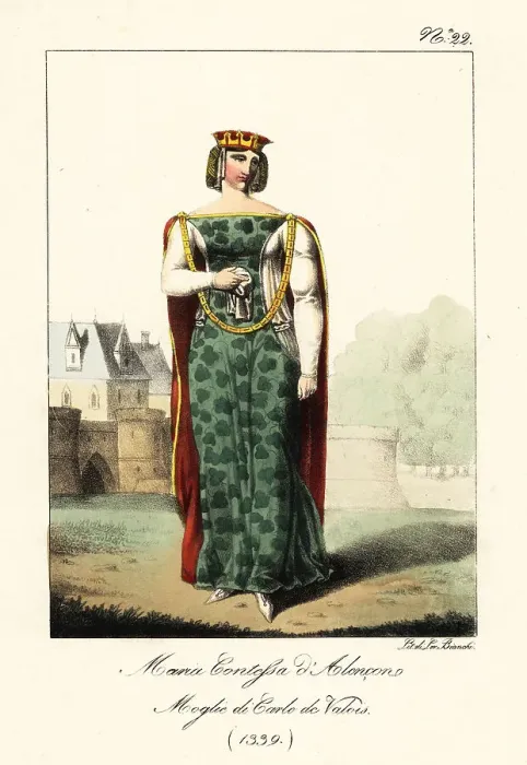 Framed Print : Maria, Countess of Alencon, 1339 Framed Print : Maria, Countess of Alencon, 1339