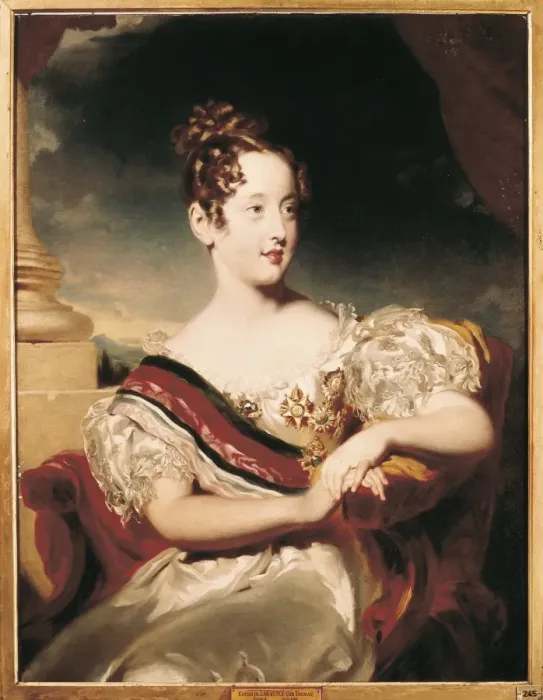 Framed Print : Maria II of Bragan硠(1819-1853). Queen of Portugal Framed Print : Maria II of Bragan硠(1819-1853). Queen of Portugal