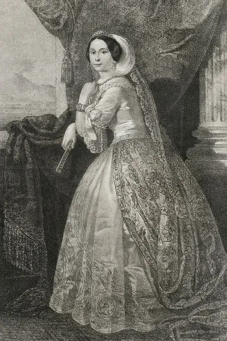 Framed Print : Maria Theresa of Austria (1816-1867). Queen consort