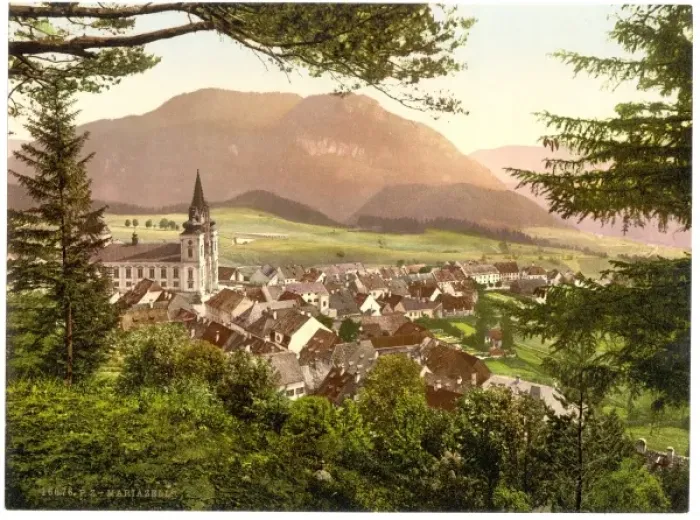 Framed Print : Mariazell, general view, Styria, Austro-Hungary Framed Print : Mariazell, general view, Styria, Austro-Hungary