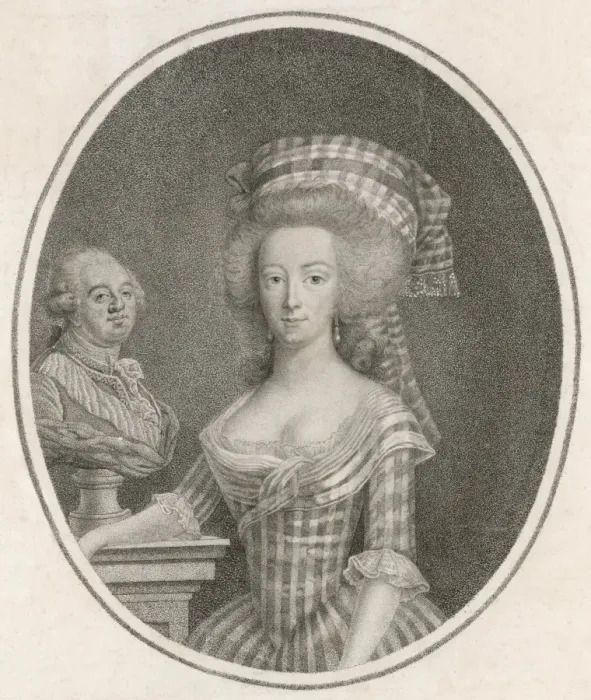 Framed Print : Marie Antoinette & Bust Framed Print : Marie Antoinette & Bust