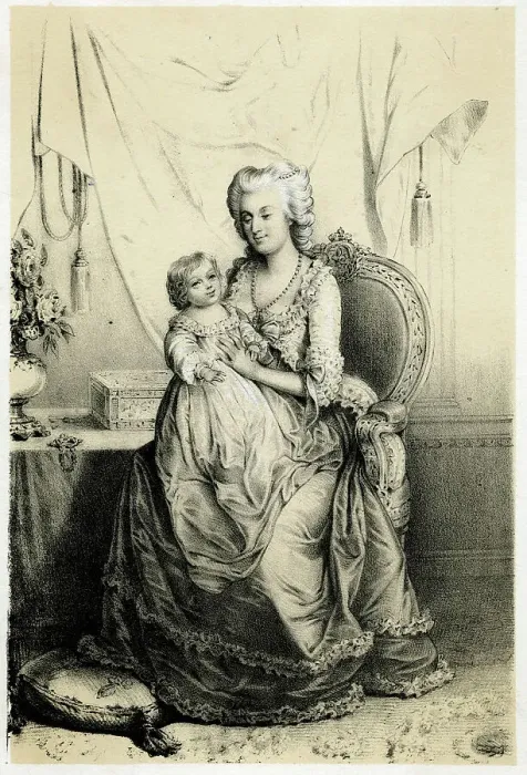 Framed Print : MARIE ANTOINETTE & DAUPH Framed Print : MARIE ANTOINETTE & DAUPH