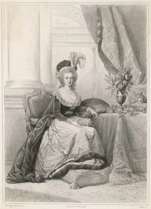 Framed Print : Marie Antoinette Sits Framed Print : Marie Antoinette Sits