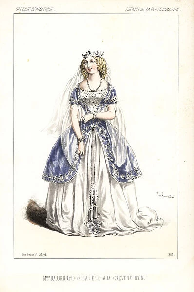 Marie Daubron as La Belle aux Cheveux d Or, 1846