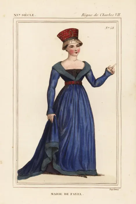 Framed Print : Marie de Fayel, countess of Dammartin, 15th century Framed Print : Marie de Fayel, countess of Dammartin, 15th century