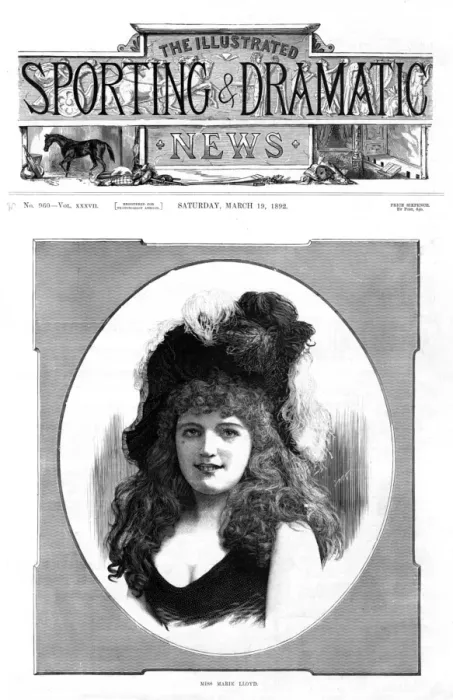 Framed Print : Marie Lloyd on cover of Sporting & Dramatic News Framed Print : Marie Lloyd on cover of Sporting & Dramatic News