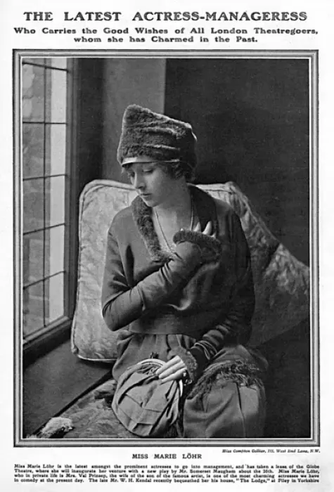 Framed Print : Marie Lohr - a wartime actress-manageress, WW1 Framed Print : Marie Lohr - a wartime actress-manageress, WW1