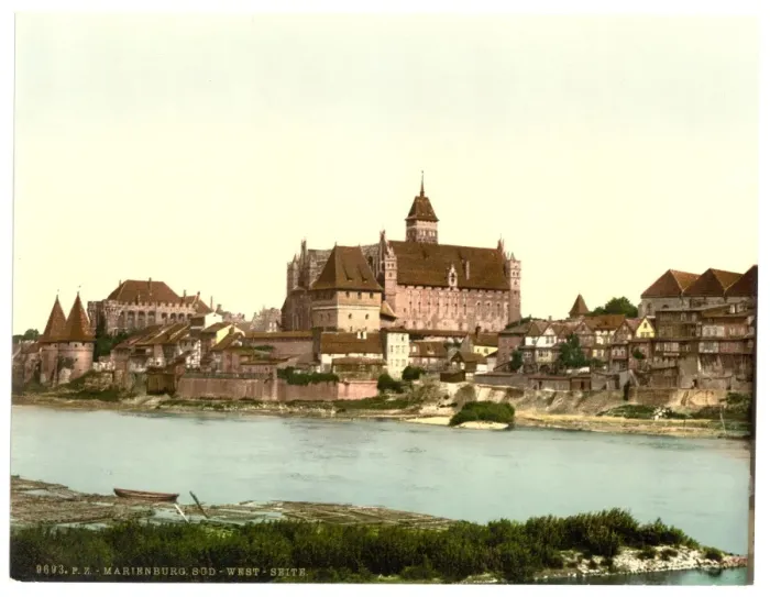 Framed Print : Marienburg, southwest side, Prussia, Germany (i. e. Malbork Framed Print : Marienburg, southwest side, Prussia, Germany (i. e. Malbork