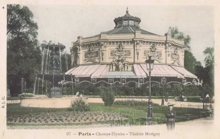Framed Print : The Marigny Theatre on the Champs Elysees, Paris, 1920s Framed Print : The Marigny Theatre on the Champs Elysees, Paris, 1920s