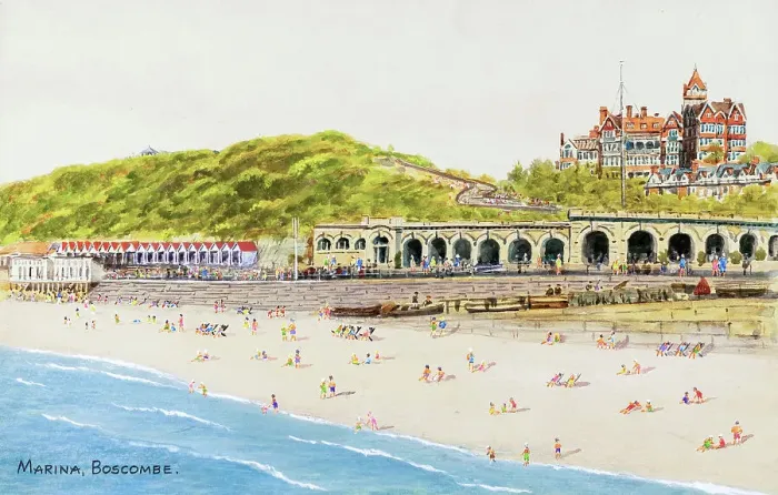 Framed Print : Marina, Boscombe, Dorset Framed Print : Marina, Boscombe, Dorset