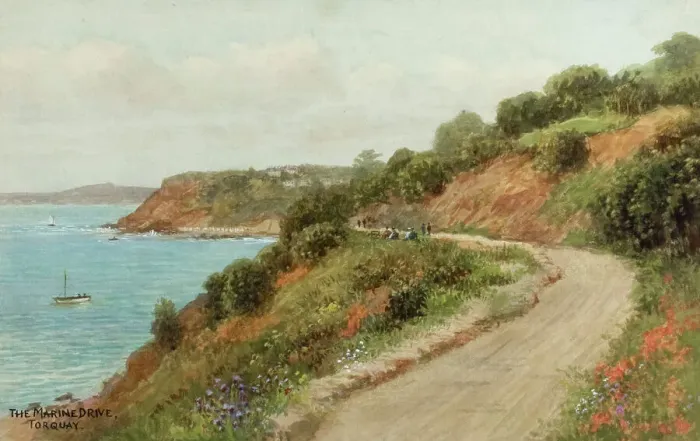 Framed Print : Marine Drive, Torquay, South Devon Framed Print : Marine Drive, Torquay, South Devon