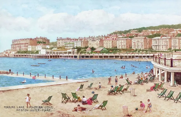 Framed Print : Marine Lake and Madeira Cove, Weston-super-Mare, Somerset Framed Print : Marine Lake and Madeira Cove, Weston-super-Mare, Somerset