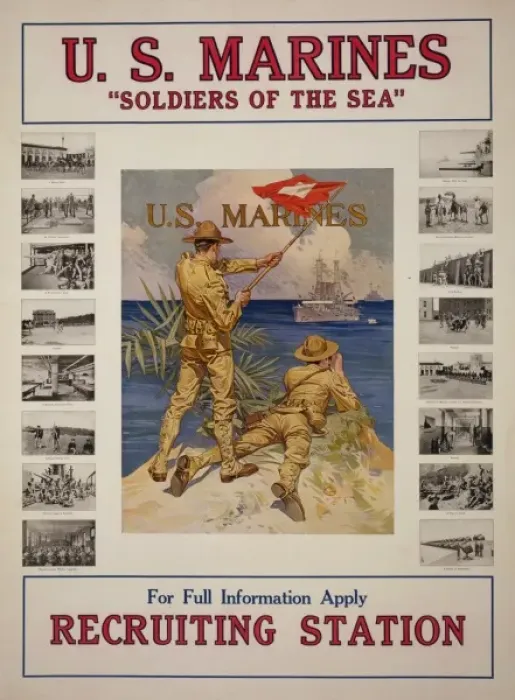 Framed Print : US Marines Soldiers of the sea - For full information apply Framed Print : US Marines Soldiers of the sea - For full information apply