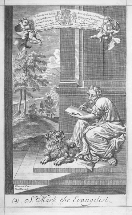 Framed Print : Mark the Evangelist, writing his gospel Framed Print : Mark the Evangelist, writing his gospel