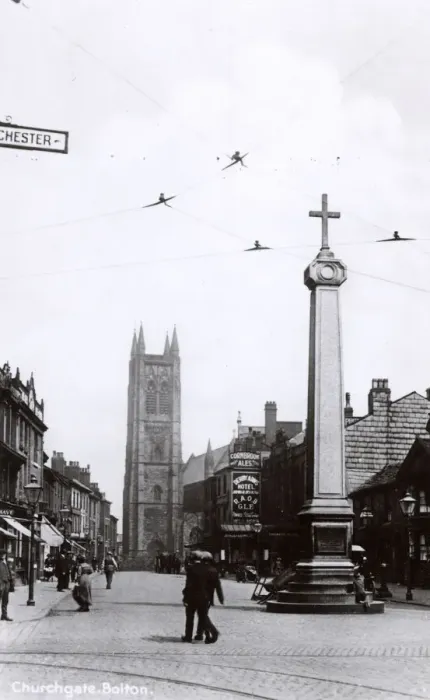 Framed Print : Market Cross, Churchgate, Bolton, Lancashire Framed Print : Market Cross, Churchgate, Bolton, Lancashire