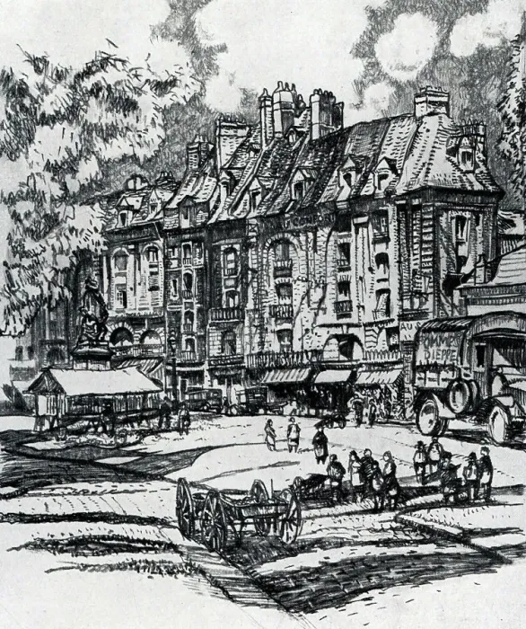 Framed Print : Market Day Dieppe Framed Print : Market Day Dieppe