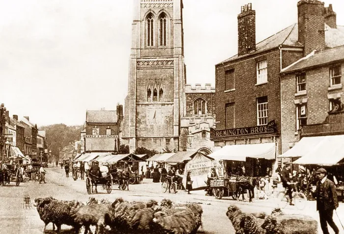 Framed Print : Market Day, Market Harborough Framed Print : Market Day, Market Harborough