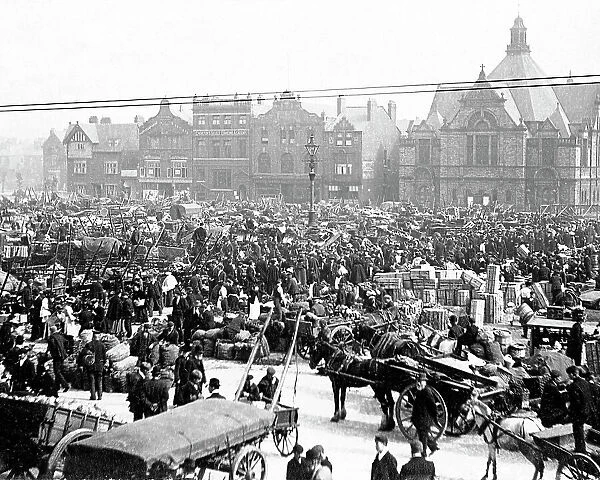 Market day Wigan Victorian period