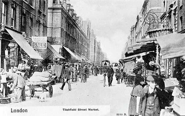 Market in Great Titchfield Street, London