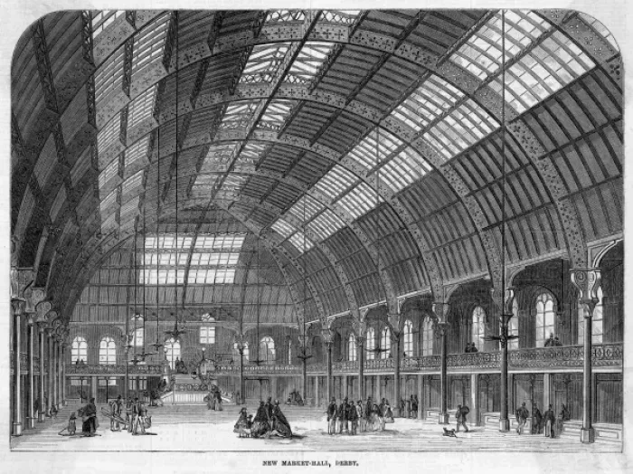 Framed Print : DERBY. The Market Hall Framed Print : DERBY. The Market Hall