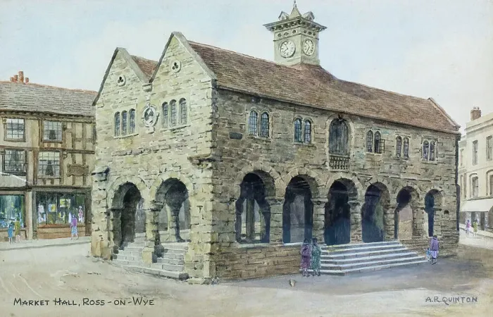 Framed Print : Market Hall, Ross-on-Wye, Wye Valley, Herefordshire Framed Print : Market Hall, Ross-on-Wye, Wye Valley, Herefordshire