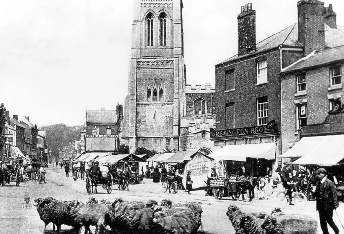 Framed Print : Market Harborough early1900s Framed Print : Market Harborough early1900s