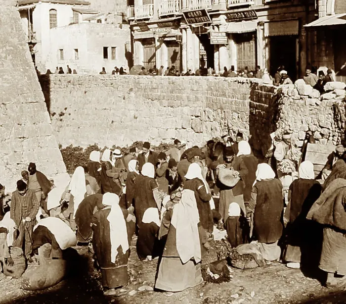 Framed Print : Market, Jaffa Gate, Jerusalem, Israel, early 1900s Framed Print : Market, Jaffa Gate, Jerusalem, Israel, early 1900s