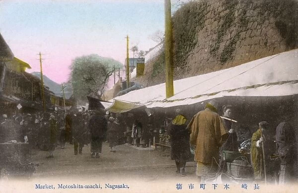 Market, Motoshita-machi, Nagasaki City, Japan