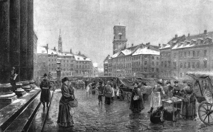 Framed Print : Market, Nytorv Framed Print : Market, Nytorv