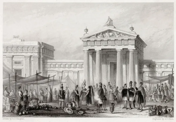 Framed Print : Market place at Athens Framed Print : Market place at Athens