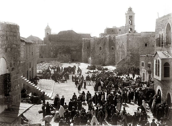 Market Place at Bethlehem Palestine (Israel) circa 1890