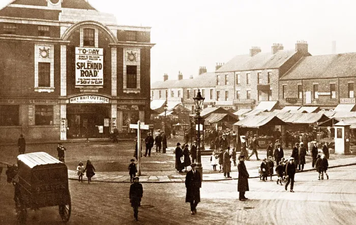 Framed Print : Market Place, Blyth Northumberland early 1900's