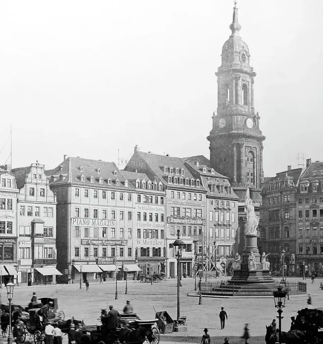 Framed Print : Market Place, Dresden, Germany, Victorian period Framed Print : Market Place, Dresden, Germany, Victorian period
