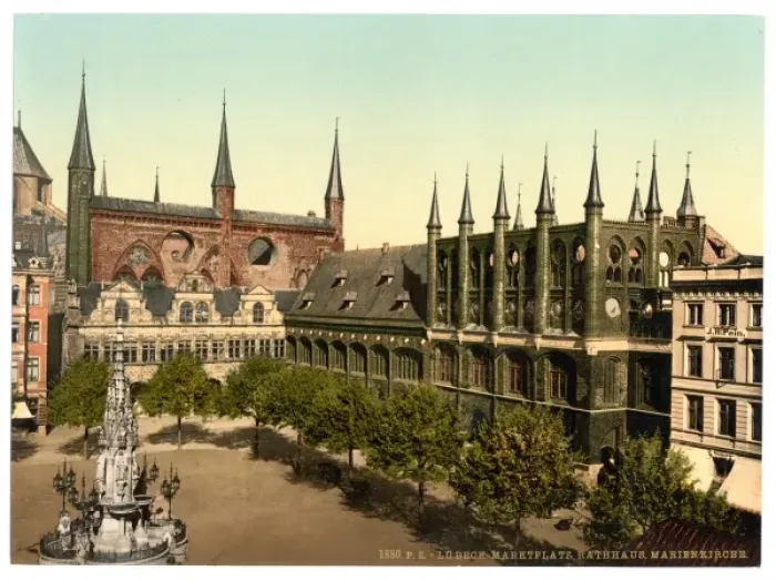 Framed Print : Market Place I. Lubeck, Germany Framed Print : Market Place I. Lubeck, Germany