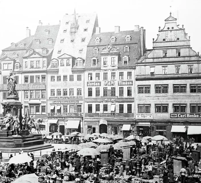 Framed Print : Market Place, Leipzig, Germany, Victorian period Framed Print : Market Place, Leipzig, Germany, Victorian period