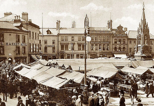 Market Place, Mansfield early 1900's