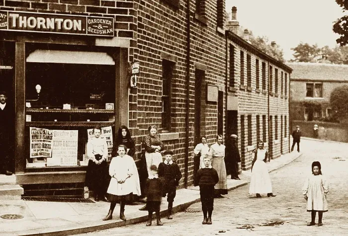 Framed Print : Market Place, Netherton near Wakefield, early 1900s Framed Print : Market Place, Netherton near Wakefield, early 1900s