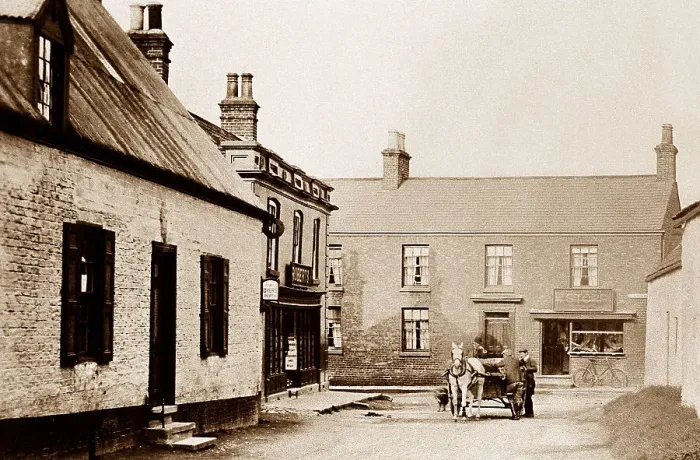 Framed Print : Market Place, North Thoresby early 1900's Framed Print : Market Place, North Thoresby early 1900's