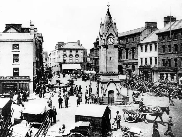 Framed Print : Market Place, Penrith early 1900's Framed Print : Market Place, Penrith early 1900's