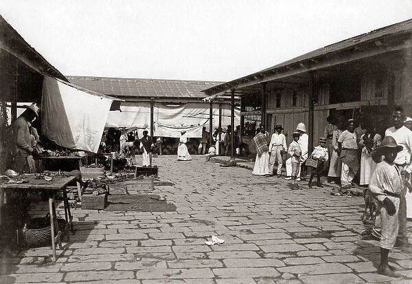 The market, Santiago, Cuba, circa 1900