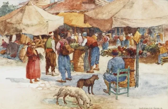 Framed Print : A Market at Scutari - Constantinople Framed Print : A Market at Scutari - Constantinople