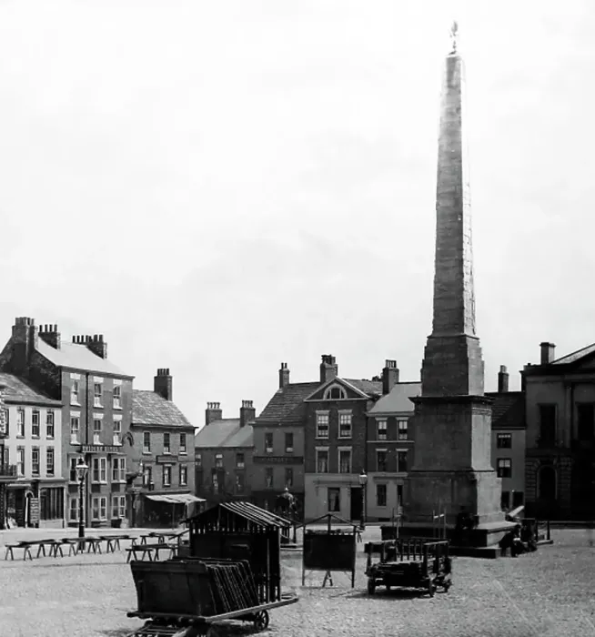 Framed Print : Market Square, Ripon, Victorian period Framed Print : Market Square, Ripon, Victorian period