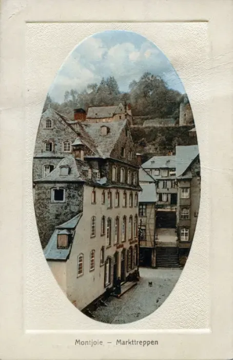 Framed Print : The Market-stairs, Montjoie - Monschau, North Rhine-Westphal Framed Print : The Market-stairs, Montjoie - Monschau, North Rhine-Westphal