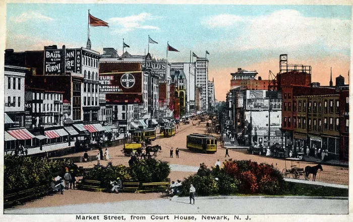 Framed Print : Market Street from Court House, Newark, New Jersey, USA Framed Print : Market Street from Court House, Newark, New Jersey, USA