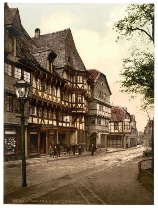 Framed Print : Market Street, Goslar, Hartz, Germany Framed Print : Market Street, Goslar, Hartz, Germany
