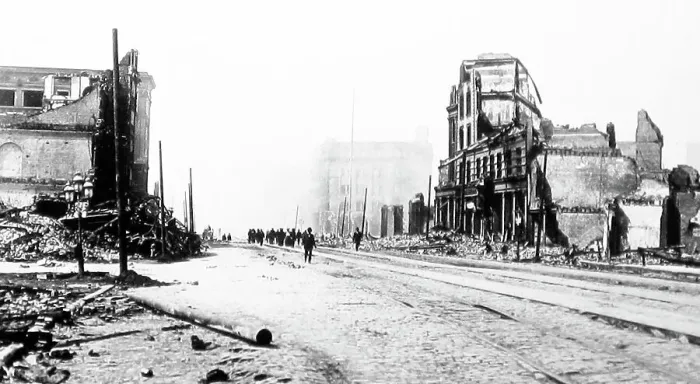 Framed Print : Market Street, San Francisco earthquake Framed Print : Market Street, San Francisco earthquake