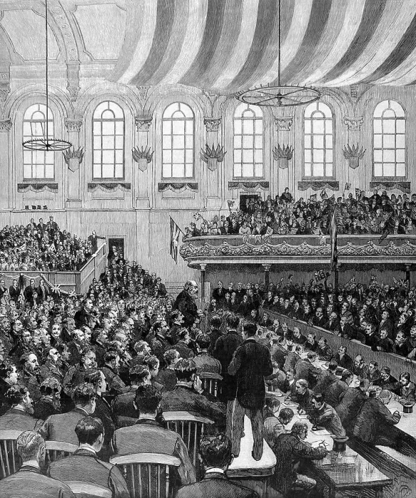 Framed Print : The Marquis of Salisbury addressing the Ulster Hall, 1893 Framed Print : The Marquis of Salisbury addressing the Ulster Hall, 1893