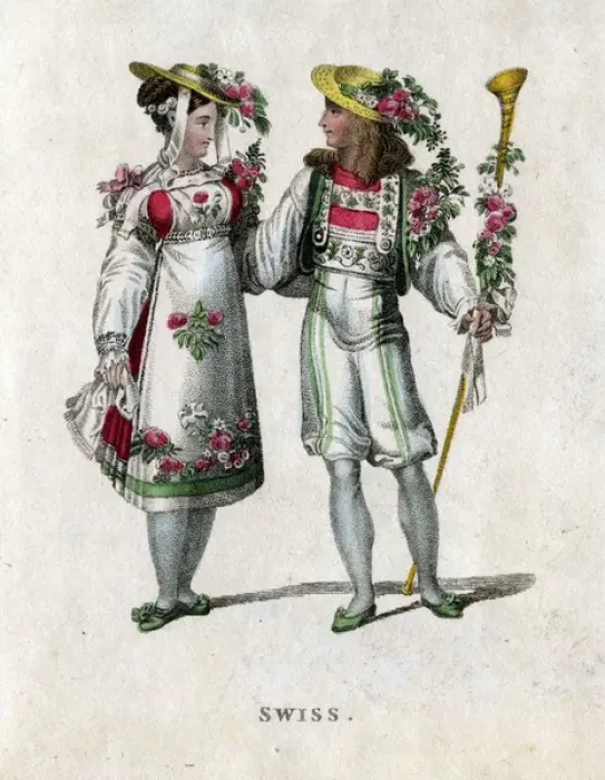 Framed Print : Marriage Costumes - Swiss Framed Print : Marriage Costumes - Swiss