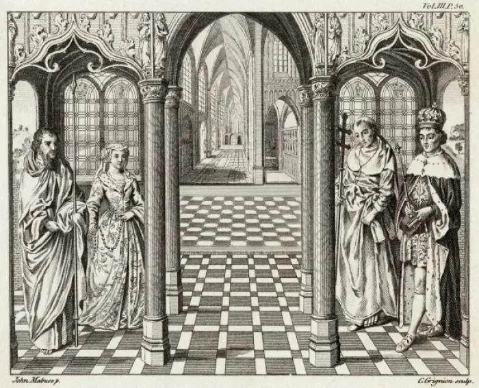 Framed Print : Marriage of Henry VII Framed Print : Marriage of Henry VII
