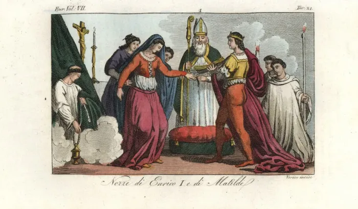 Framed Print : Marriage of King Henry I of England and Matilda Framed Print : Marriage of King Henry I of England and Matilda